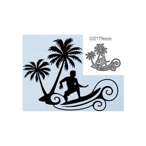 Surf The Waves Shape Metal Cutting Die DIY for Scrapbooking Decoration Crafts