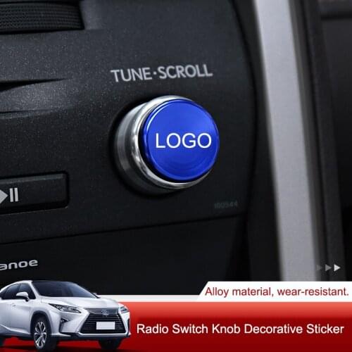 QHCP Car Radio Volume Knob Sticker AC Switch Control Knob Trim Decorative Cover Alloy For Lexus RX300 16-19 ES 18-20 Accessories