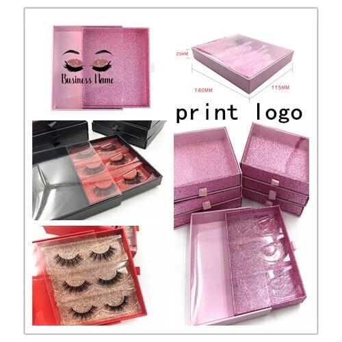 New 3 pairs Eyelash Packaging Wholesale1-50 pcs Empty Lashes Box with Clear Tray Rectangle Lash Cases Lash Boxes Packaging