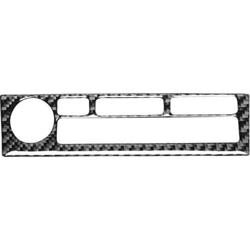 Carbon Fiber Navigation Button Panel Trim Sticker Frame Cover Compatible with Nissan 350Z 2003-2009 Right Left Drive