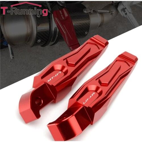 LOGO MT-07 Footrests for Yamaha MT07 MT-07 MT 07 2015 2016 2017 2018 2019 Motorcycle CNC Rear Passenger Foot Rests Pegs