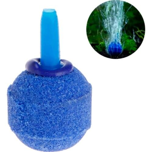 Blue Aquarium Air Stone Bubble for Fish Tank Pump Hydroponics Aerator Diffuser Ball Shape aquarium Accessories Air Pump C42