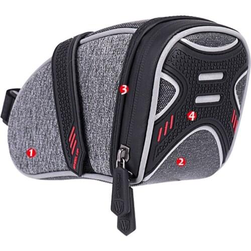 Wheelup bicycle bag mountain bike bag with cover large capacity tail bag bicycle riding bag equipment accessories saddle bag