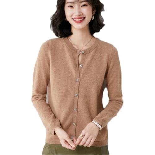 New Spring Autumn Womens Sweaters Single Breasted Solid Long Sleeve Female Knitted Coats Loose Lady Cardigans Jackets Outerwear