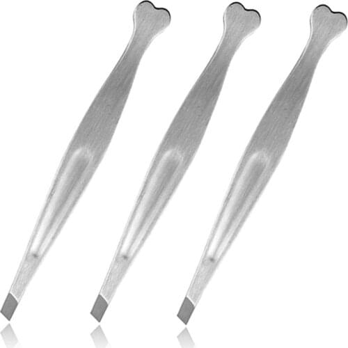 1Pc Art Eyebrow Tweezers Professional Stainless Steel Tweezers Hair Removal Eyebrow Pliers Bearded Eyebrow Clip Makeup Tool