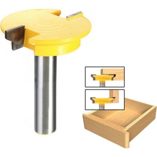 1pcs 1/2'' Shank Milling Cutters Drawer Front Joint Router Bit Reversible Woodworking Chisel Cutter Tools