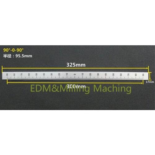 1PCS High Quality CNC Milling Machine 90-0-90 Scale Ruler Sticking Aluminum Arc Scale Angle Ruler Bridgeport DURABLE New
