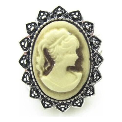 Hot selling 10pcs/lot Metal Black cameo snap buttons for 18mm snap bracelet charms DIY Ginger Snaps Jewelry