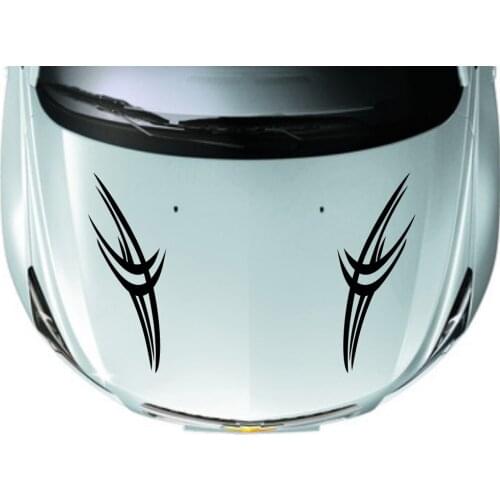 Car Decals Racing Cross stripes 8.5''x 26.5'' Vinyl Bonnet Hood sticker CG104 2PCS