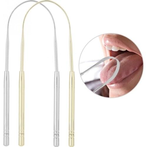 304 Stainless Steel Tongue Cleaner Scraper Oral Dental Care Hygiene Care Tools