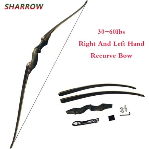 60 Inch Archery American Hunting Recurve Bow Weight 30-60lbs Left Right Hand Shooting Hunting Accessories