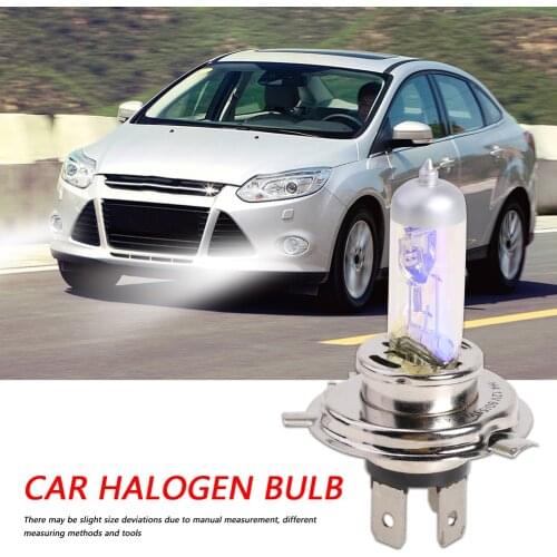 Automobile Headlight Fog Light Bulb High Power Car Headlights Lamp 12V 3000K 60/55W H4 Halogen Car Light Bulb