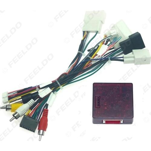 FEELDO 5Set Car Audio Android 16Pin Wiring Cable Adapter With Canbus For Toyota Camry(2018+)/Avalon/Sienna/Corolla