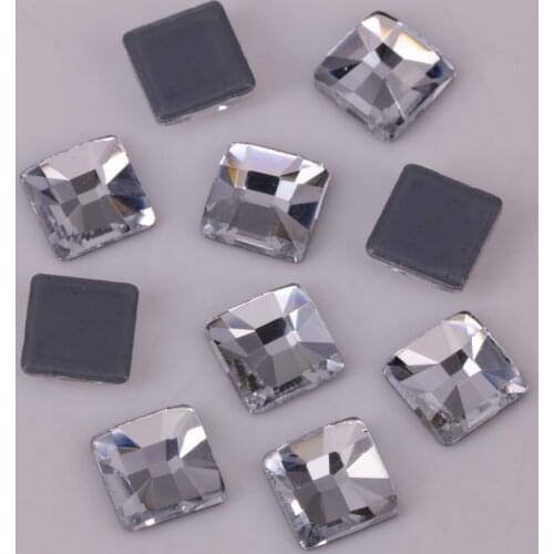 Free Shipping! Lead Free 6mm Crystal Clear Pyramid Iron On Crystal Stones / Flat Back Hotfix Rhinestones