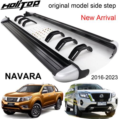 Side step side bar running board pedals for NISSAN Navara NP300 2016-2020,original style,free drill hole,thicken aluminum alloy