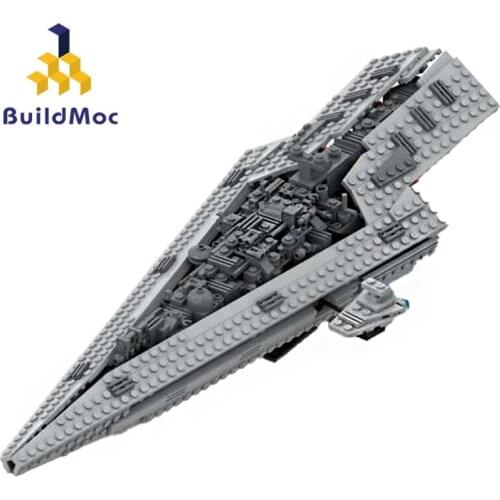 Buildmoc Star Movie Imperial Super Star Destroyer ISSD Midi Scale Spaceship For 10221 Building Blocks Toys For Children Gift
