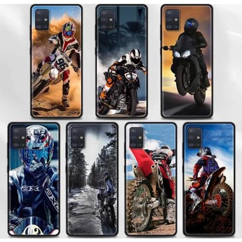Cover For Samsung A72 A91 A52 A51 A71 A42 5G A12 A02s A01 A32 A01 A11 A21 A21s A31 A41 Case Shell Moto Cross motorcycle sports
