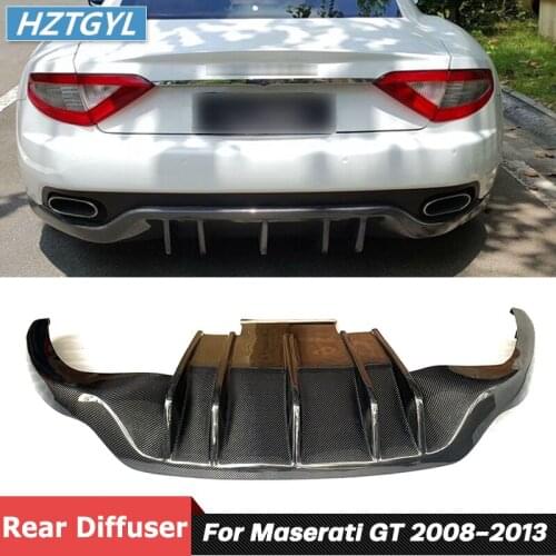 Carbon Fiber Material Rear Bumper Lip Shovel Diffuser For Maserati GT GTS Car Body Kit 20008-2013