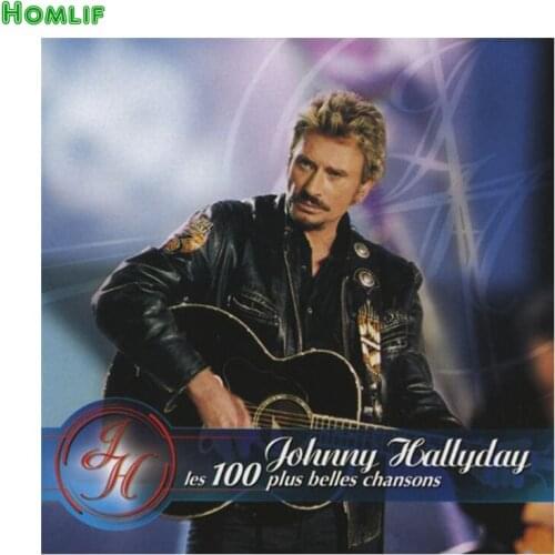 DIY Diamond painting superstar singer johnny hallyday cross stitch rhinestone embroidery plastic craft painting full of diamonds