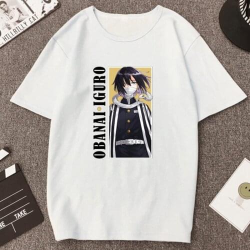 Demon Slayer T-shirt Iguro Frame Unisex T Shirt New Style Japanese Anime Manga Funny Clothes Vogue Unique Casual Cotton Tee