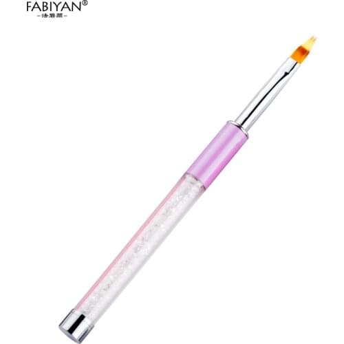 Nail Art Gradient Shading Color Serrated Brush Nylon Hair UV Gel Painting Drawing Acrylic Rhinestone Pen Tips Tools Manicure DIY
