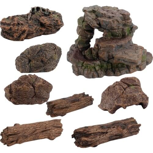 Stone Fake Faux Rock Decor Model Dinosaur Scene Sand Table Aquarium Ornament