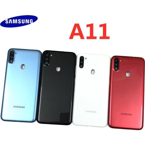 50Pcs For Samsung Galaxy A11 A115 Phone Housing Case Battery Back Cover Real Door Lid Panel Camera Lens Frame Side Buttons