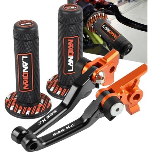 Motorcycle Dirt Bike Brake Clutch Levers and bike handle grips For 525XC 525 XC 525XC 2003 2004 2005 2006 2007 with logo