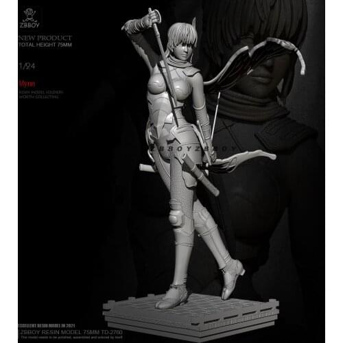 75mm 1/24 Resin model kits figure beauty colorless and self-assembled TD-2760