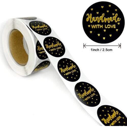 500pcs Black Thank You For Supporting My Small Business Label Stickers Thank You Sticker For Wedding Party Packaging Box Seal