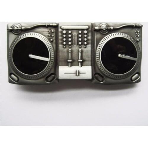 New Vintage CD Turntables Music Belt Buckle also Stock in US BUCKLE-MU014