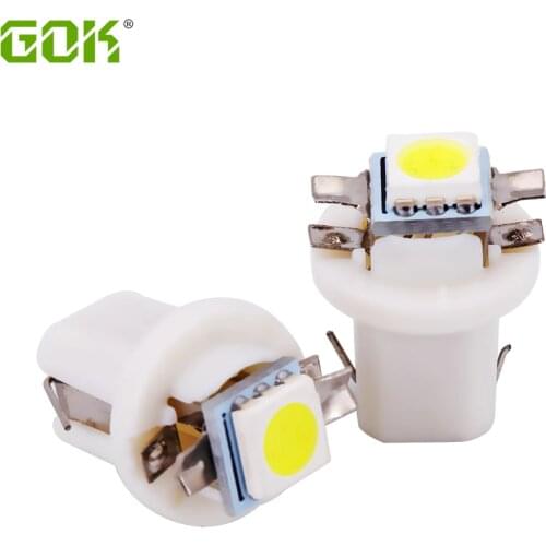 Wholesale 100pcs/lot T5 B8.5 Led t5 Smd 5050 led Car Light Instrument Lights b8.5d 1smd Bulb Gauge Dashboard Side Interior Lamp