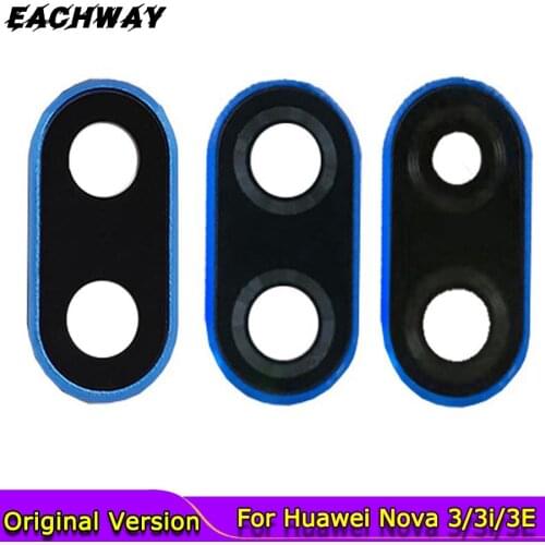 Original For Huawei Nova 3 3i 3E Rear Camera Lens Back Main Camera Glass Cover Huawei P20 Lite Camera Lens + Frame Replacement