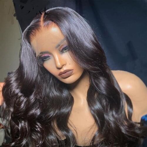 Body Wave Lace Front Synthetic Hair Wigs Lace Frontal Wigs Middle Part Full Hair For Fashion 30 inches Fiber Hair Wig