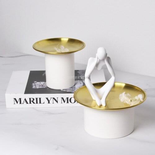 Nordic Storage Box Aluminum Alloy Lidded Aromatherapy Lipstick Jewelry Plate Bathroom Countertop Decoration Gift