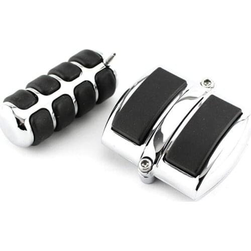 Motorcycle Pegs Gear Shift Pedal Cover Rear Brake Pad Cover For Yamaha V-Star 650 2001-2010 Classic 950 1100 1300 Chrome Black