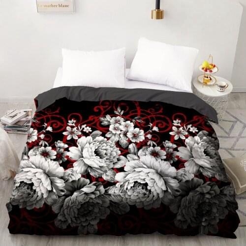 3D Duvet Cover Custom 200X200 220x240 Comforter/Quilt/Blanket case Full Queen King Bedding For Wedding Floral Drop Ship