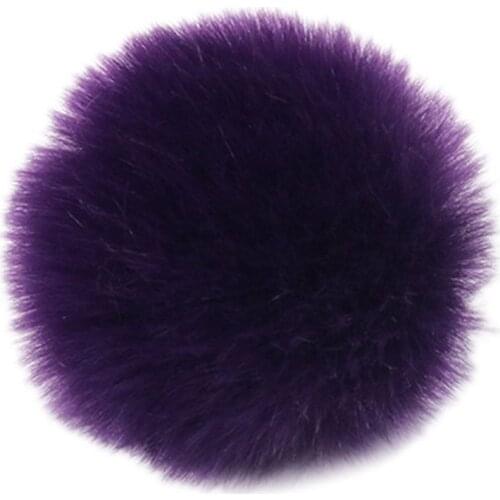 2Pcs/Set 2Pcs/Set 14 Colors 8cm DIY Fluffy Pompom Ball With Elastic Loop Rainbow Solid Color For Knitting Hat Shoes Scarves Bag