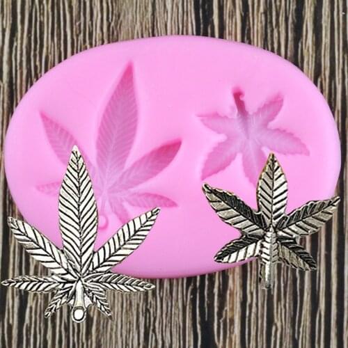 Silicone Maple Leaf Mold Fondant Cake Decoration Decorating Tools Chocolate Molds Resin Clay Mould Kitchen Baking Moulds