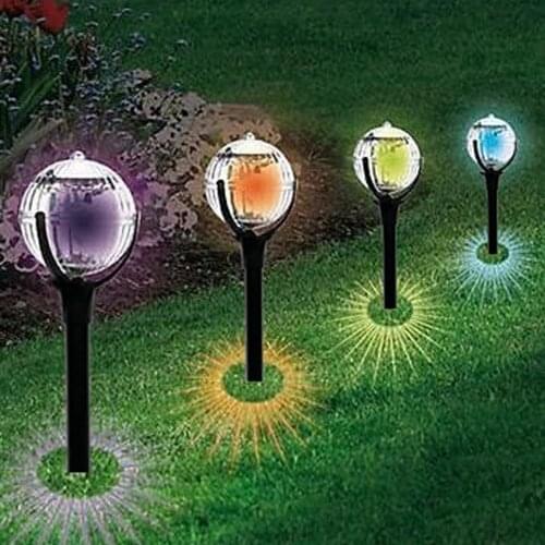 LED Outdoor Solar Path Lights Colorful Pathway LED Lawn Lights Landscape Waterproof Solar Power Lamp For Yard Garden Path