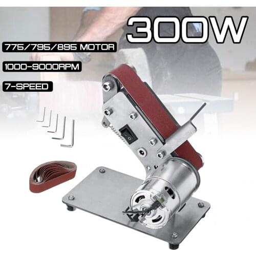 Sharpener 300W Sander Belt Machine Electric Belt Sander Polishing Grinder Machine Folding Sander Grinding Tool Cutter Edges