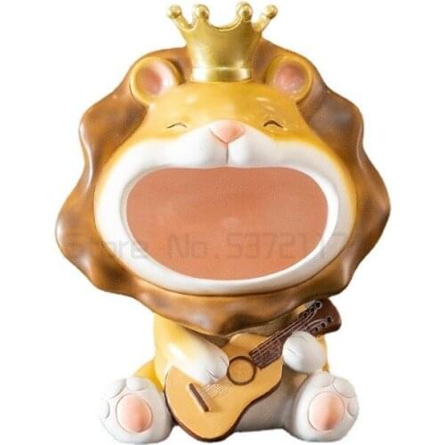 Resin Decoration Rabbit Basket Big Mouth Cat Dog Cup Shape Storage Ornaments Coffee Table Snacks Groceries Storage Box Crafts