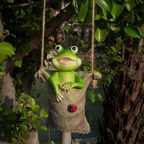 Outdoor Garden Creative Decorations Ornaments Tree Hanging Cartoon Frog Idyllic Courtyard Balcony Ornaments Garden Decoration