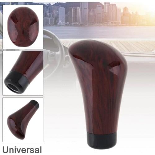 Universal PVC Peach Wood Pattern Car Refit Manual Gear Shift Knob with Four Plastic Adapter / Special Wrench / Mounting Screws