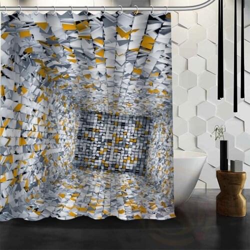 Custom Polyester Waterproof Fabric Bath Curtains Funny space Shower Curtain Bathroom decor Free shipping