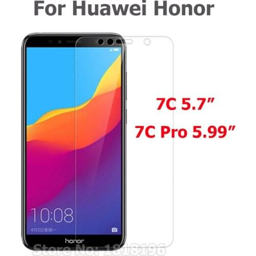 Tempered Glass for Huawei Honor 7C AUM-L41 5.7" Screen Protector 9H 2.5D Phone Protective Glass Huawei Honor 7C Pro 5.99"