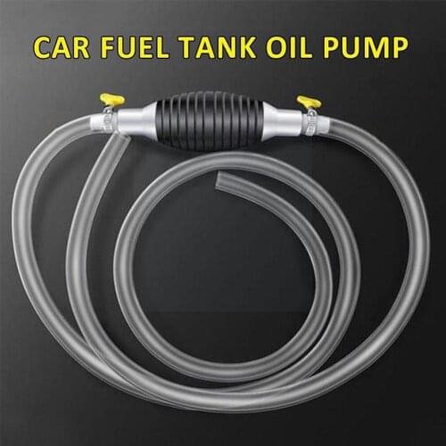 1.5/2/3M Siphon Hand Pump Portable Manual Car Fuel Transfer Pump For Gas Gasoline Petrol Oil Liquid With Hoses D3Q0