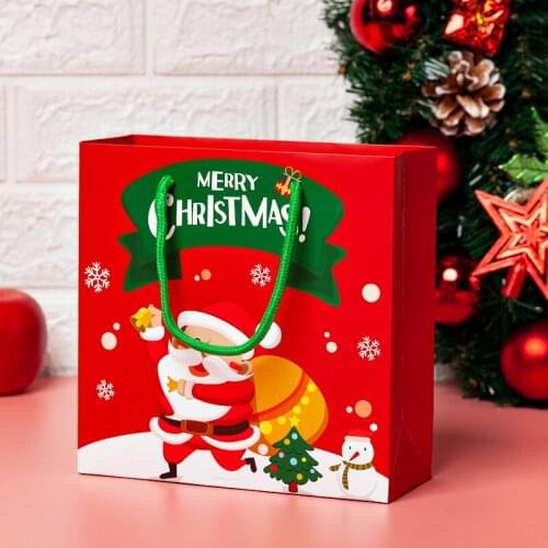 100pcs/lot Red Christmas Gift Bag Santa Claus gift wrapping bag Christmas Eve Apple packing box Christmas Apple Bag wholesale