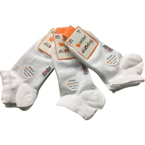 12'li White Seamless Children Booties Socks Booties socks Modal