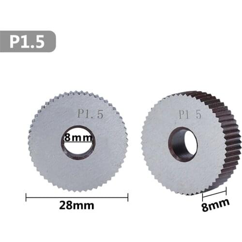 2pcs 1.5mm hss anti slip single straight coarse diameter 28mm for metal lathe wheel tools knurling